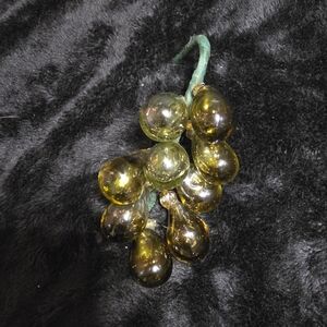 Amber Glass Grape Cluster Glass Fruit MCM Vintage